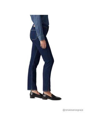 724 High Rise Tailored Straight Jeans Stretch Cotton Blend